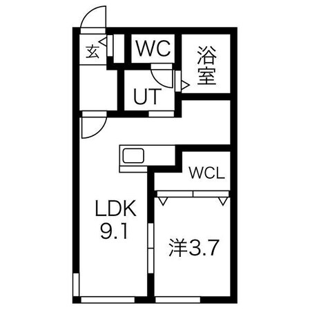 Halenix札幌医大前の物件間取画像